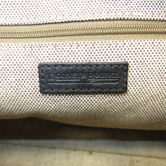 Dooney & Bourke DB Vintage Nikki Black Gold Signature Logo Shoulder Satchel Bag - Picture 7 of 14